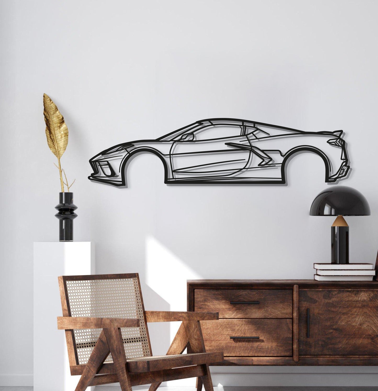 2023 Corvette C8 Metal Car Wall Art - MT0824 - MT0824B49L-  DRIVEN - 2
