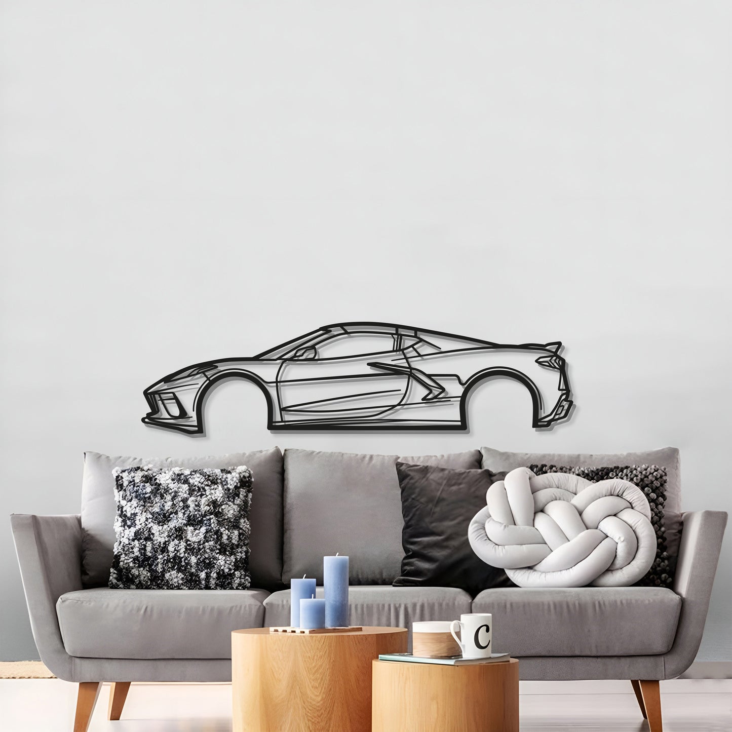 2023 Corvette C8 Metal Car Wall Art - MT0824 - MT0824B49L-  DRIVEN - 3