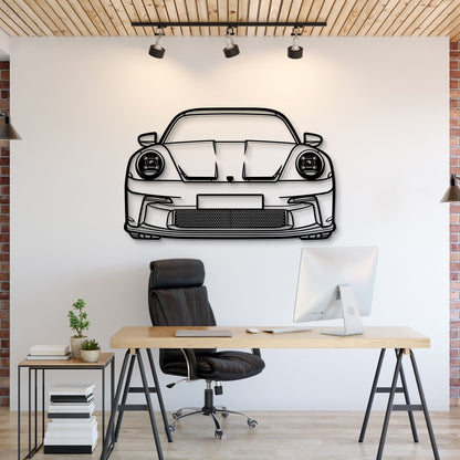 2023 911 GT3 Front View Metal Car Wall Art - MT1371 - MT1371B69-MT1371B80-MT1371B99-MT1371B115-MT1371B140-  DRIVEN - 1