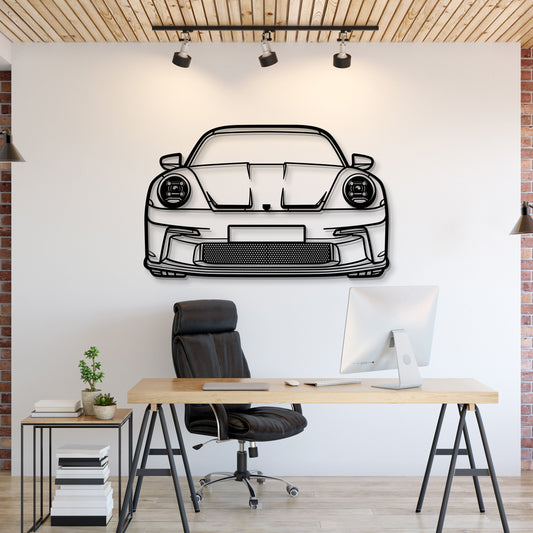 2023 911 GT3 Front View Metal Car Wall Art - MT1371 - MT1371B69-MT1371B80-MT1371B99-MT1371B115-MT1371B140-  DRIVEN - 1