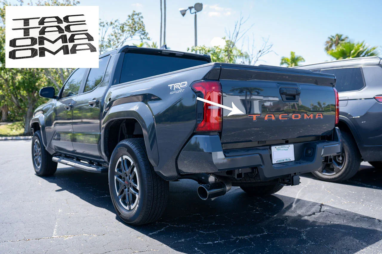 Topographic Map Tailgate Inlay Letters - 2024+ Tacoma - 24TACOMATLG-BLOR-24TACOMATLG-GD-24TACOMATLG-CM-24TACOMATLG-PI-24TACOMATLG-MC-  DRIVEN - 1