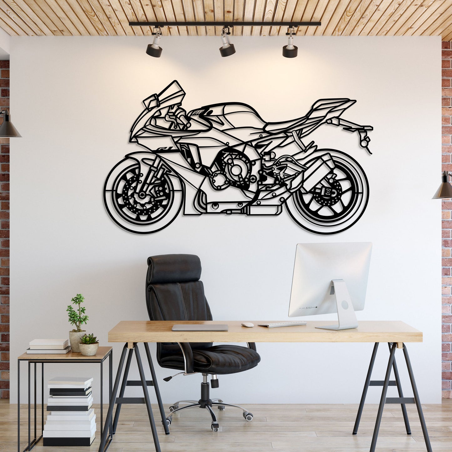 2024 YZF-R1 Metal Motorcycle Wall Art - MT1424 - MT1424B69L-MT1424B80L-MT1424B99L-MT1424B115L-MT1424B140L-  DRIVEN - 1