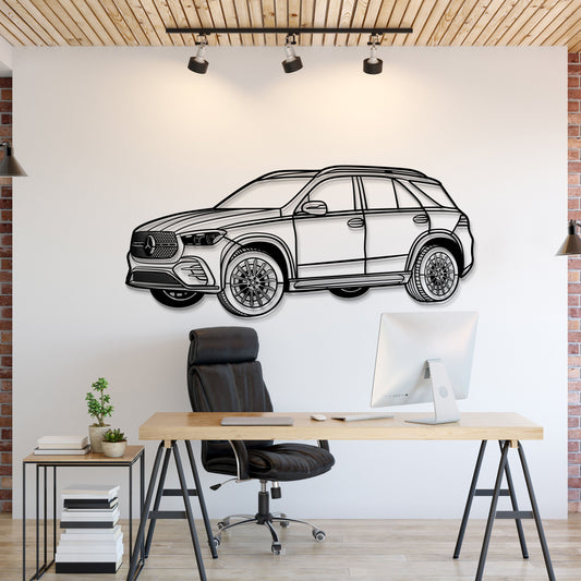 2024 GLE 350 Perspective Metal Car Wall Art - MT1319 - MT1319B69L-MT1319B80L-MT1319B99L-MT1319B115L-MT1319B140L-  DRIVEN - 1