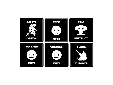 Ejecto Seato Blank Button Overlay - 2024+ Land Cruiser / Tacoma / 2025+ 4Runner - 24LC250-EJECTO-1-24LC250-EJECTO-FULLSET-  DRIVEN - 5