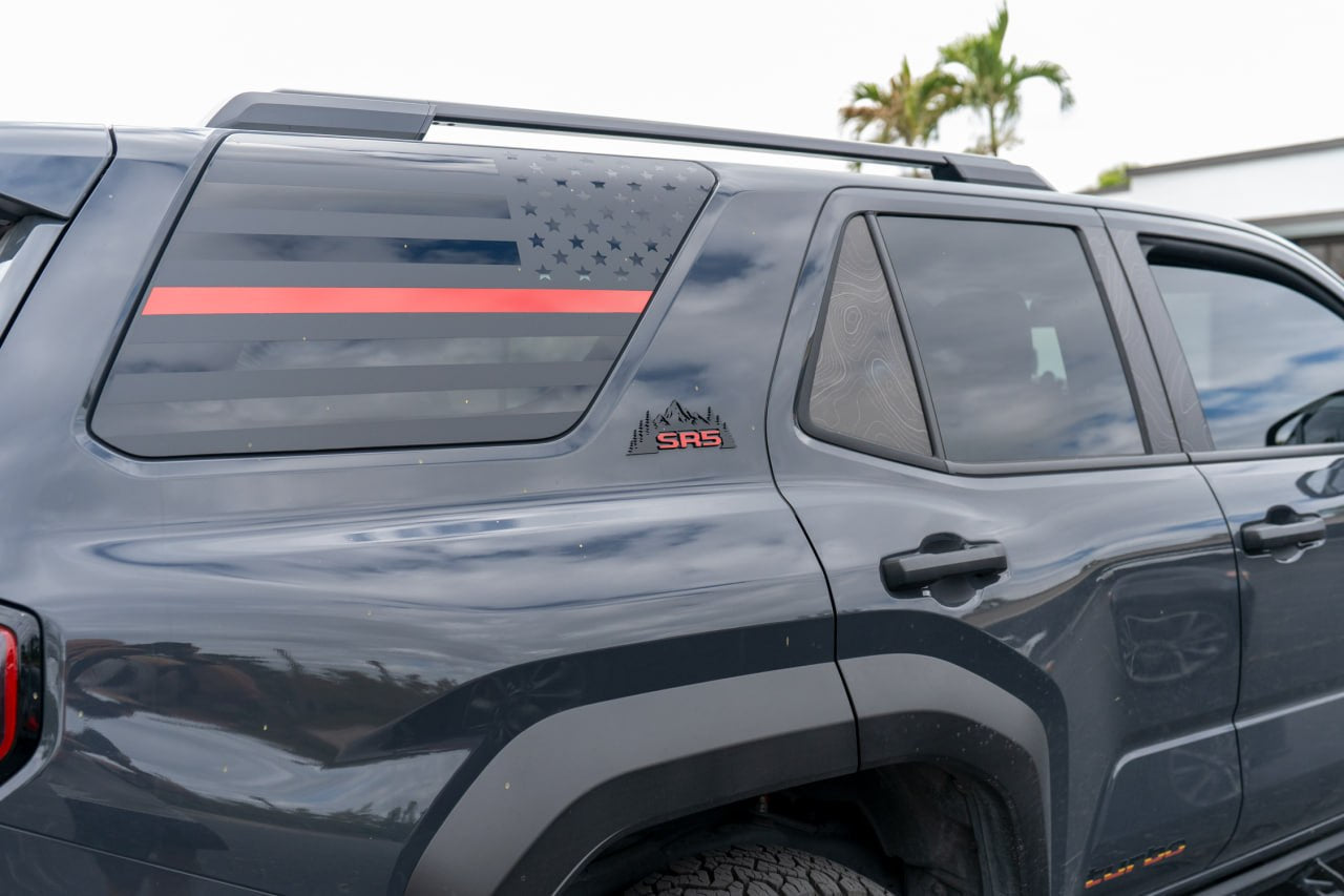 SR5 C Pillar Logo Overlays - 2025+ 4Runner SR5 - 254RUN-CP-SR5-RD-254RUN-CP-SR5-WH-254RUN-CP-SR5-MB-254RUN-CP-SR5-GB-254RUN-CP-SR5-BL-  DRIVEN - 3