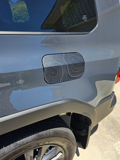 Topographic Map Fuel Door Overlay - 2024+ Land Cruiser / GX 550 - 24LCFUEL-TP.CL-  DRIVEN - 4