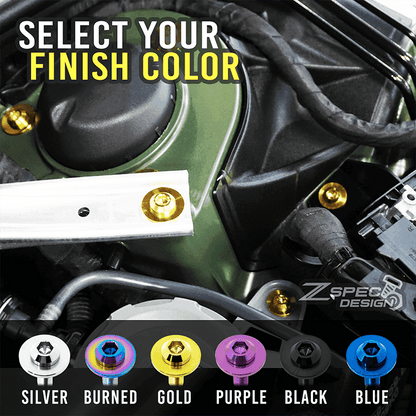 ZSPEC Hood Fastener Kit for the GR Corolla, Titanium - ZSD-186684-ZSD-186691-ZSD-186707-ZSD-186714-ZSD-186721-  DRIVEN - 2