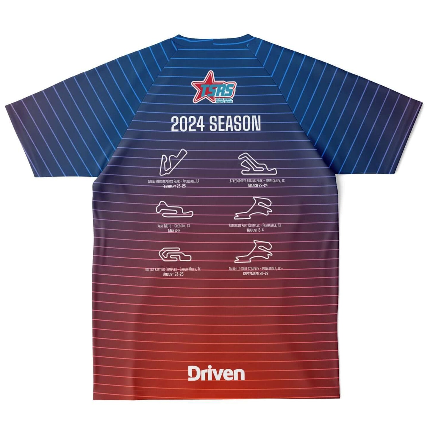 DRIVEN | TSRS '24 | Karting Underwear Top - Short Sleeve - Adult - Red/Blue