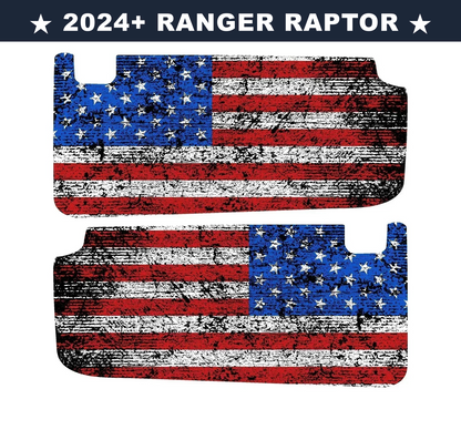 Freedom Series Sun Visor Overlays (Printed Series) - 2024+ Ranger Raptor (with Homelink) - 24RGRVISORFULLFREE-RWBHL-24RGRVISORFULLFREE-BWHL-24RGRVISORFULLFREE-TBLHL-24RGRVISORFULLFREE-TRLHL-24RGRVISORFULLFREE-TGLHL-  DRIVEN - 11