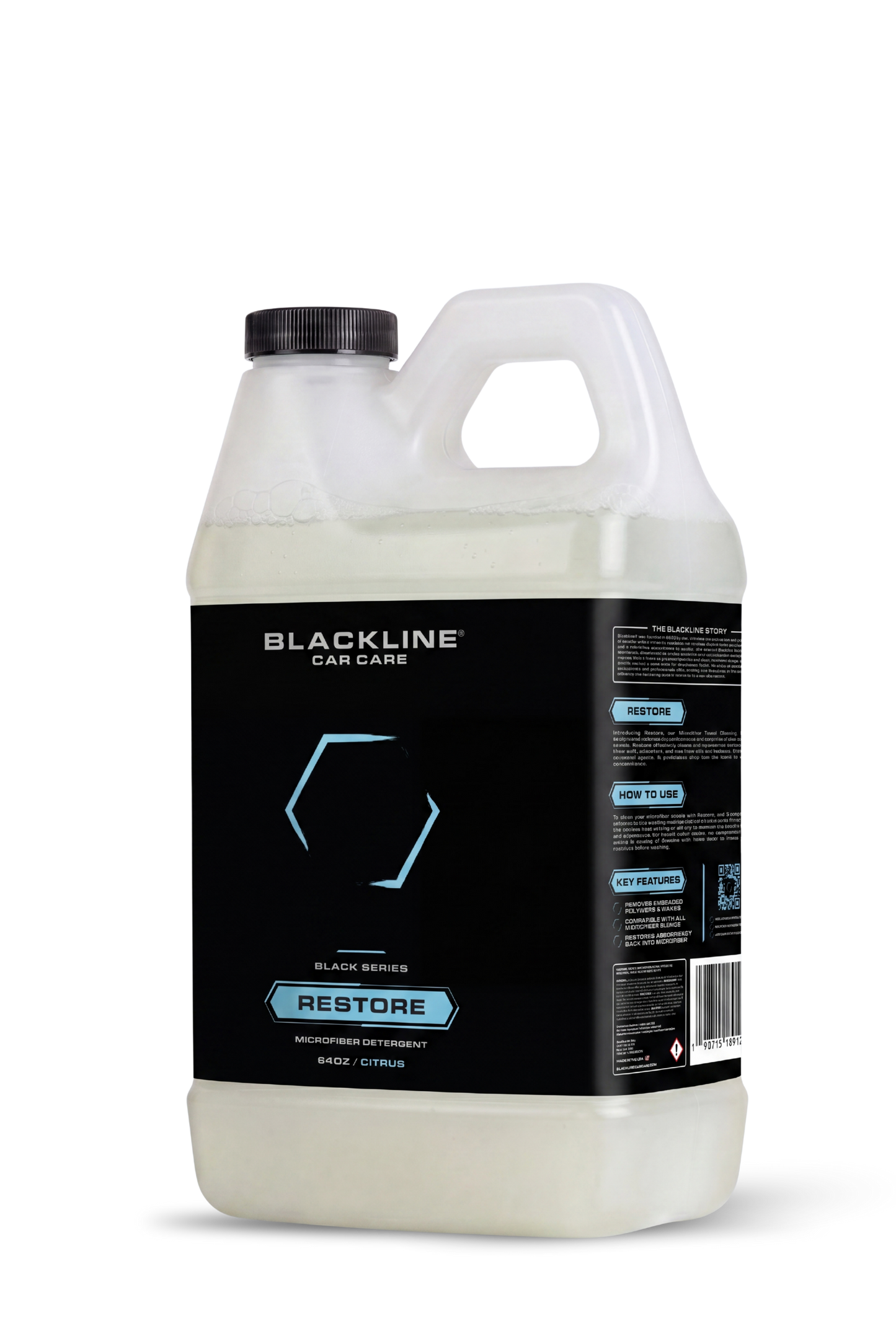 BLACKLINE® RESTORE MICROFIBER DETERGENT - BLRMD-BLRMDCS-BLRMD64-BLRMDCS64-  DRIVEN - 5