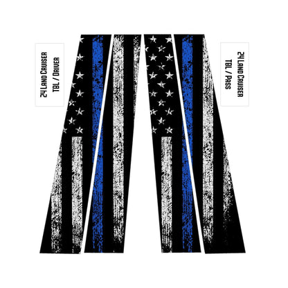 American Flag B Pillar Overlays - 2024+ Land Cruiser / GX 550 - 24LC250BPILLAR-ARG-24LC250BPILLAR-CBNG-24LC250BPILLAR-CG-  DRIVEN - 4