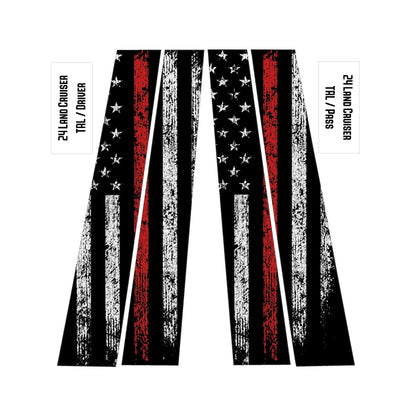 American Flag B Pillar Overlays - 2024+ Land Cruiser / GX 550 - 24LC250BPILLAR-ARG-24LC250BPILLAR-CBNG-24LC250BPILLAR-CG-  DRIVEN - 3