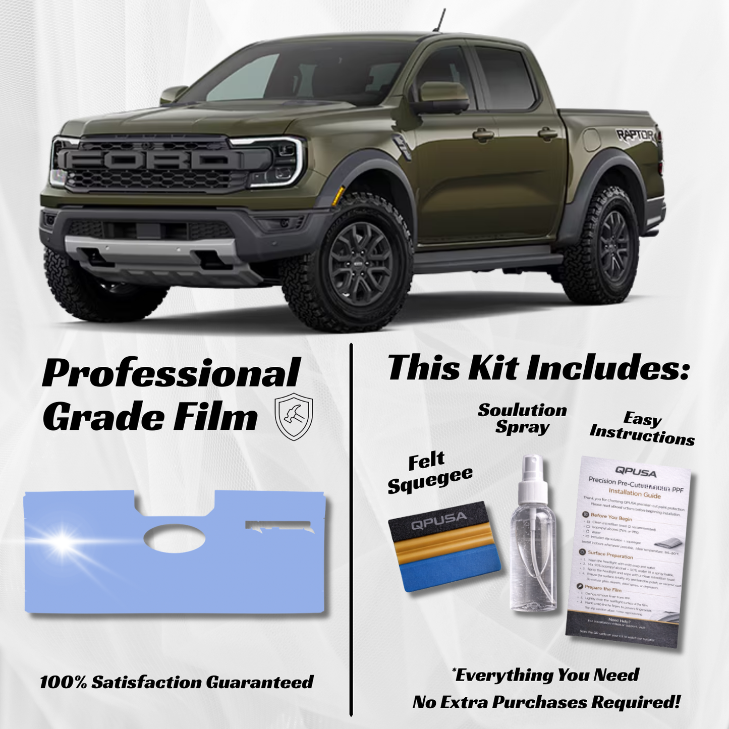 Ford Ranger Raptor (2024-2026) Tailgate PPF Protection Kit - Pre-Cut - sku-51615050891396-  DRIVEN - 1
