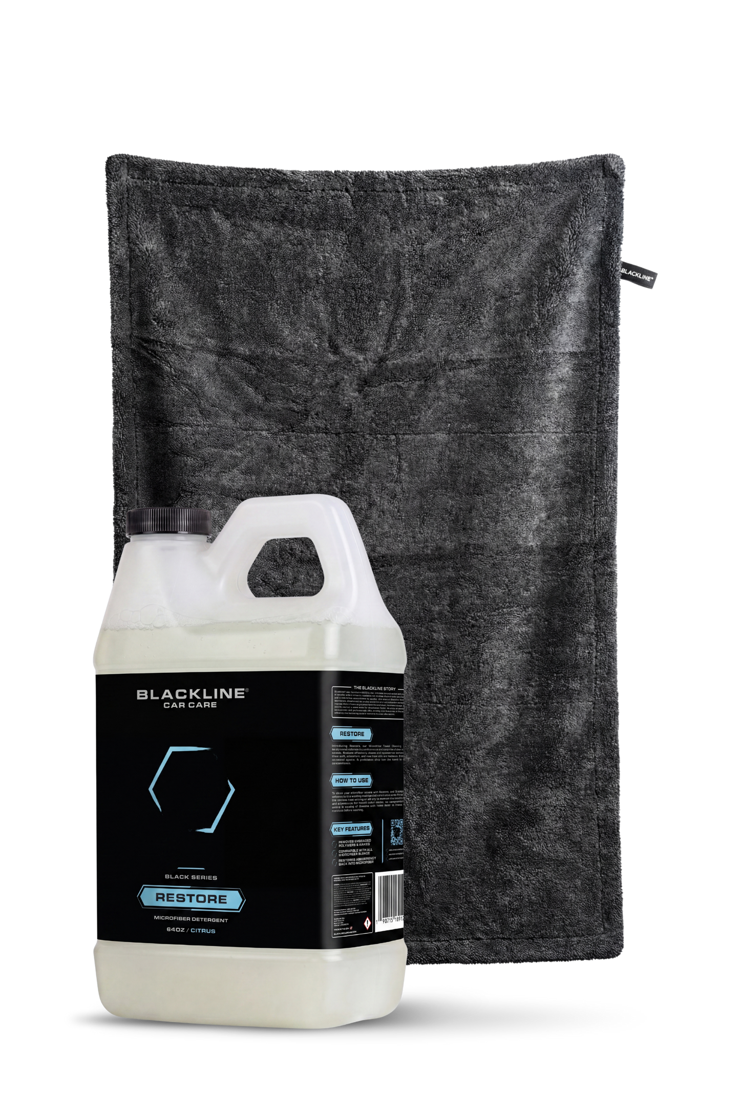 BLACKLINE® RESTORE MICROFIBER DETERGENT - BLRMD-BLRMDCS-BLRMD64-BLRMDCS64-  DRIVEN - 7