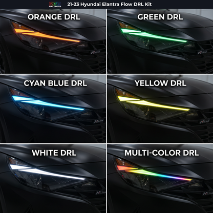 Hyundai Elantra Multicolor Flow Series DRL Boards (2021-2023) - E25 | A20 | P2   - BX1-  DRIVEN - 3