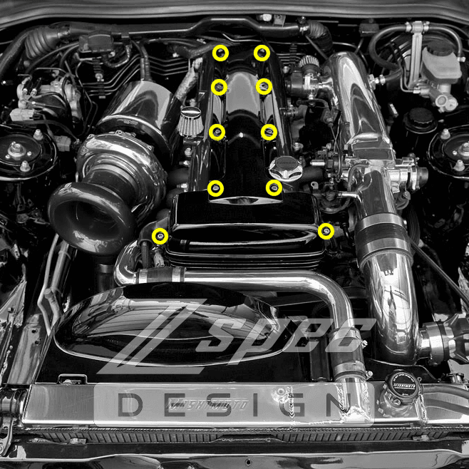 ZSPEC Coil Packs Cover Fastener Kit for 2JZ/1JZ engines, Stainless & Billet - ZSD-759444-ZSD-759451-ZSD-759468-ZSD-759475-ZSD-759482-  DRIVEN - 4