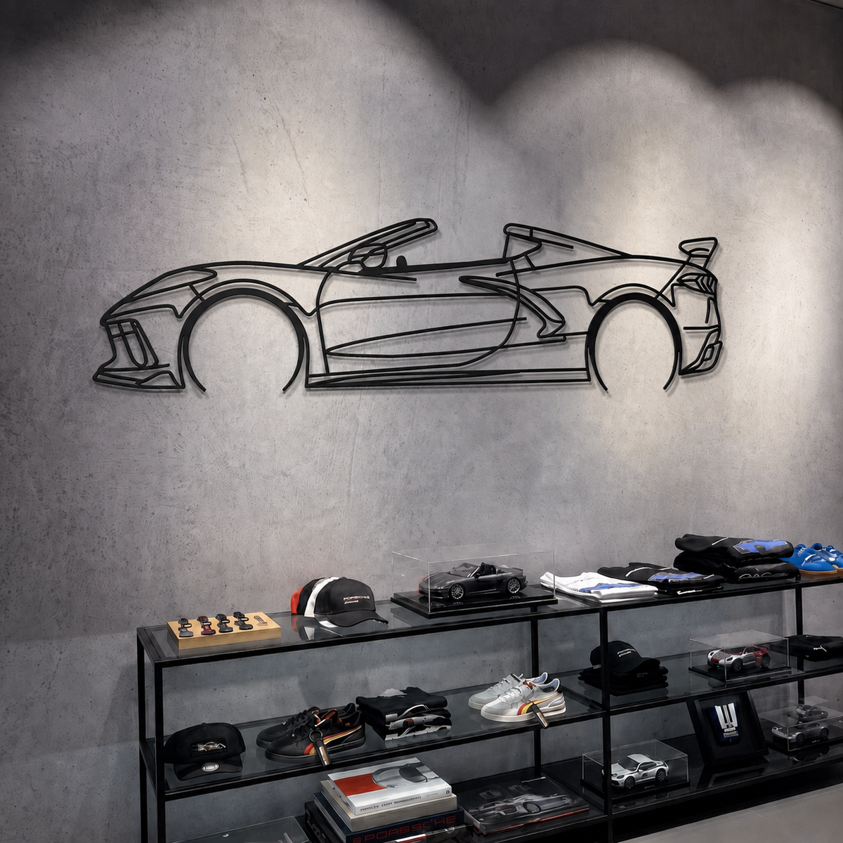 Corvette C8 Detailed Metal Car Wall Art - MT0922 - MT0922B49L-  DRIVEN - 4