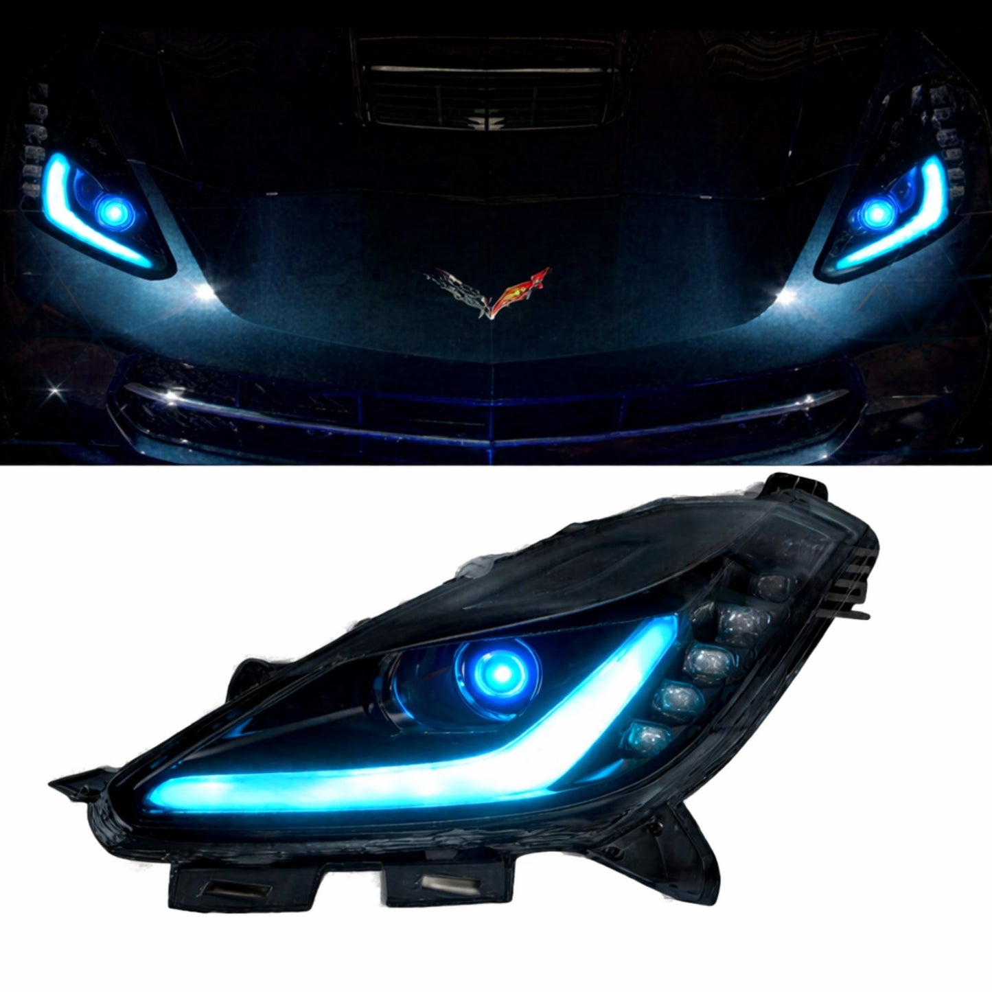 Chevrolet Corvette Multicolor DRL Boards (2014-2019) - E13| A11 | P2   - BX5-E13 | E1 | A11 | P2   - BX6-E14 | A20 | P2   - BX5-E14 | E1 | A11 | A20 | P2   - BX6-  DRIVEN - 3