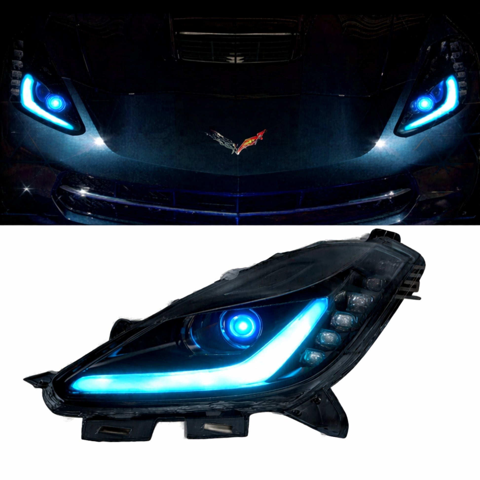 Chevrolet Corvette Multicolor DRL Boards (2014-2019) - E13| A11 | P2   - BX5-E13 | E1 | A11 | P2   - BX6-E14 | A20 | P2   - BX5-E14 | E1 | A11 | A20 | P2   - BX6-  DRIVEN - 3