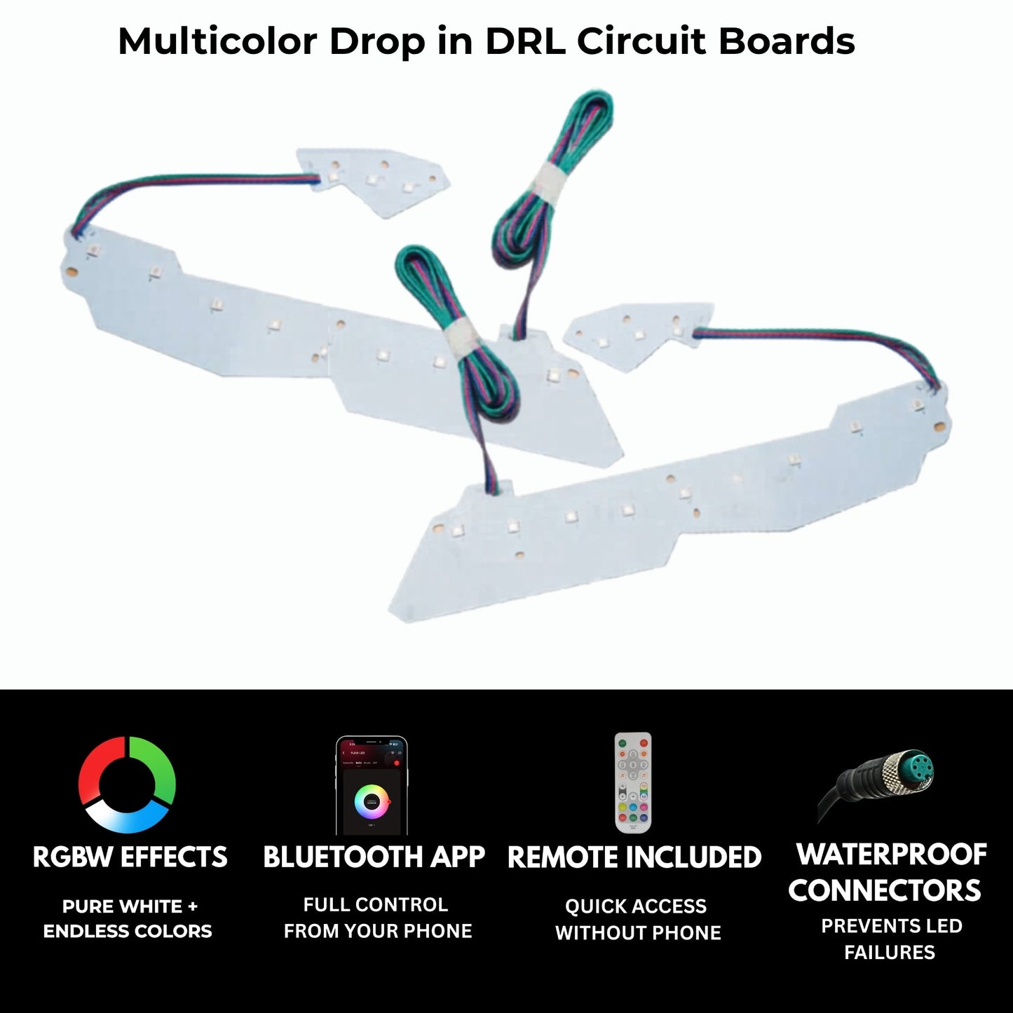 Chevrolet Corvette Multicolor DRL Boards (2014-2019) - E13| A11 | P2   - BX5-E13 | E1 | A11 | P2   - BX6-E14 | A20 | P2   - BX5-E14 | E1 | A11 | A20 | P2   - BX6-  DRIVEN - 10
