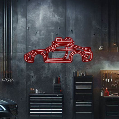 911 Dakar Metal Neon Car Wall Art - MTN0043 - MTN0043W99L-MTN0043W120L-MTN0043W140L-MTN0043R99L-MTN0043R120L-  DRIVEN - 2