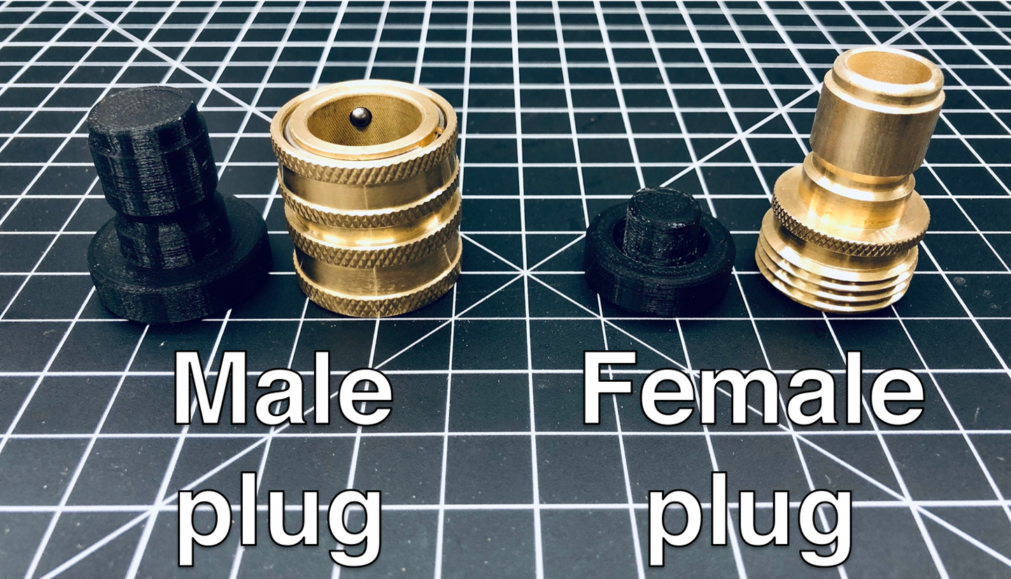 DribbleStopper Plug for Pressure Washer & Garden Hose Quick Disconnect Fittings