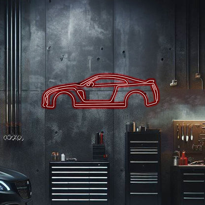 Skyline GT-R R35 Metal Neon Car Wall Art - MTN0037 - MTN0037W99L-MTN0037W120L-MTN0037W140L-MTN0037R99L-MTN0037R120L-  DRIVEN - 2