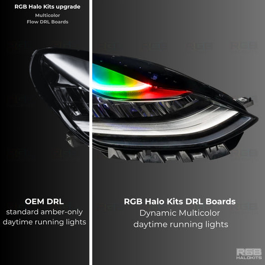 Tesla Model 3 Multicolor DRL Boards (2017-2020) - oracledrlboards 1286 | A12-G4x2 | A20 | P2   - BX1-G4x2 | G5 | A20 | P2   - BX1-  DRIVEN - 2