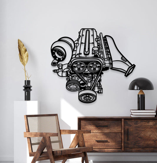 2JZ Metal Engine Block Wall Art - MTEB-0001 - MTEB-0001B99-MTEB-0001B120-MTEB-0001B138-  DRIVEN - 2