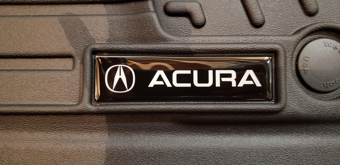 Acura Domed Emblem Inserts for All-Weather Floor Mats (PAIR) - sku-21259694473270-  DRIVEN - 1