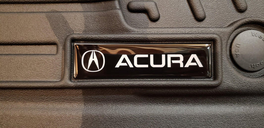 PAIR Domed Acura Emblem Inserts for Weathertech Floor Mats - sku-21259694473270-  DRIVEN - 1