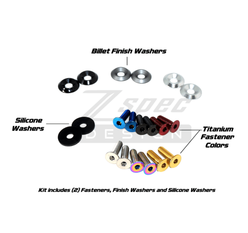ZSPEC Convertible Deck Catch Fasteners for '93-96 Nissan 300zx, Titanium & Billet - ZSD-758812-ZSD-758836-ZSD-758843-ZSD-758850-ZSD-758867-  DRIVEN - 3