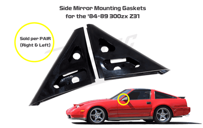 ZSPEC Mirror Gasket Replacements for Nissan Z31 300zx '84-89, Left/Right Set - ZSD-189586-  DRIVEN - 2