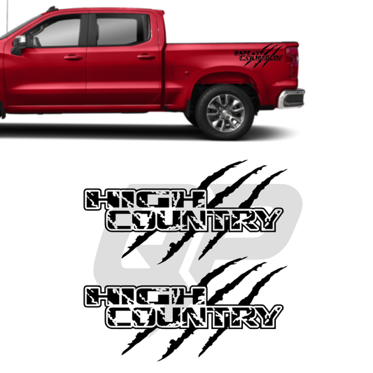 Chevy Silverado High Country Claw Scratch Graphic Kit - Side Decals - sku-51434735534212-sku-51434735566980-sku-51434735599748-sku-51434735632516-sku-51434735665284-  DRIVEN - 1