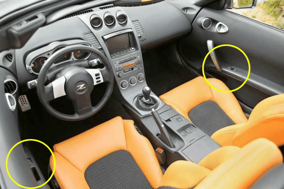 ZSPEC 350z Z33 Interior Door Window Switch Finisher Set, LHD '06-09, Forged Carbon Style - ZSD-201615-  DRIVEN - 2