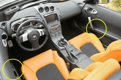 ZSPEC 350z Z33 Interior Door Window Switch Finisher Set, LHD '03-05, Carbon-Weave Style - ZSD-201622-  DRIVEN - 2