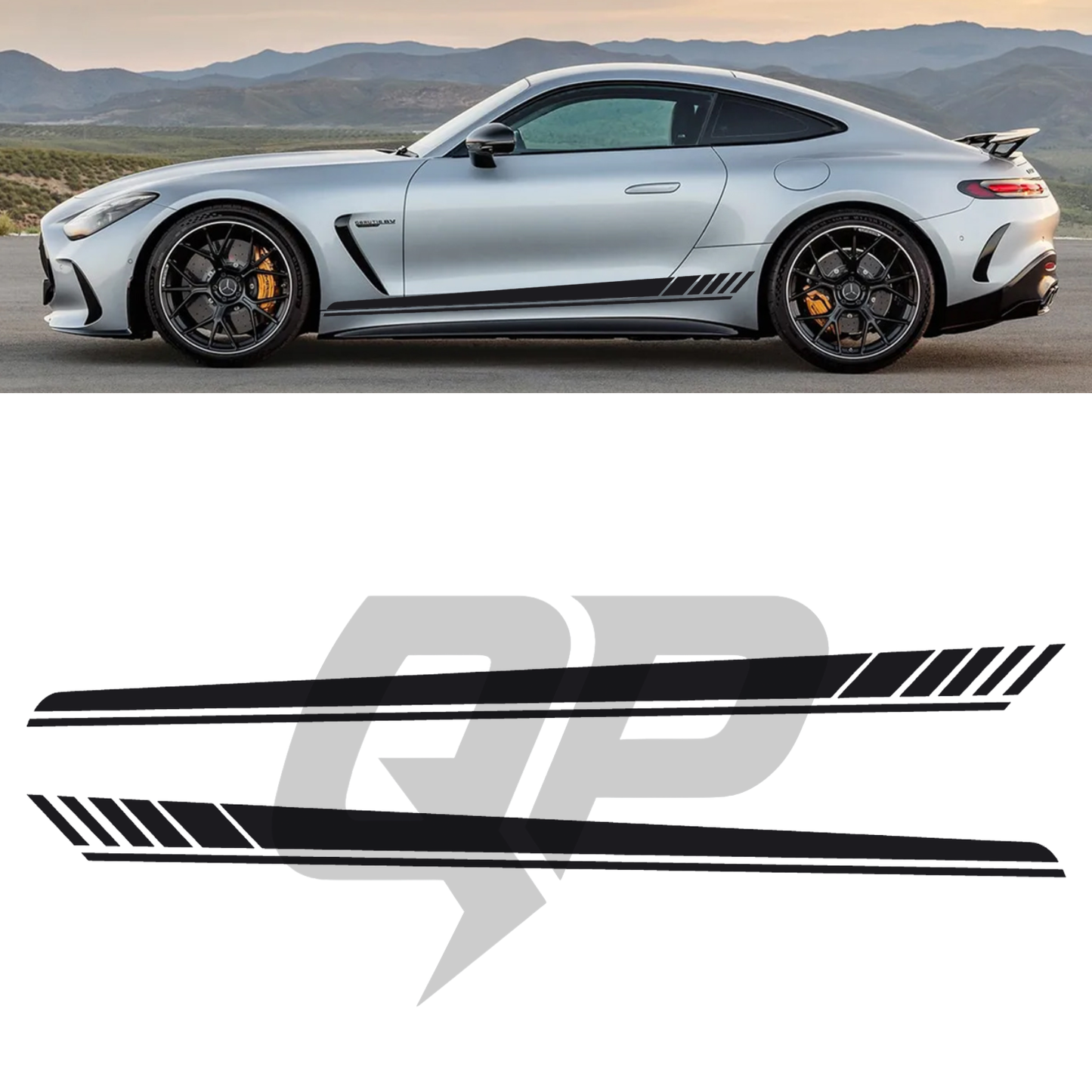 Mercedes Benz AMG GT Racing Side Stripe Decal - sku-51201498546308-sku-51201498579076-sku-51201498611844-sku-51201498644612-sku-51201498677380-  DRIVEN - 1