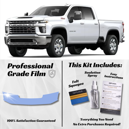 Chevrolet Silverado 2500 HD (2020+) Partial Hood PPF Protection Kit - Pre-Cut - sku-51595361419396-  DRIVEN - 1