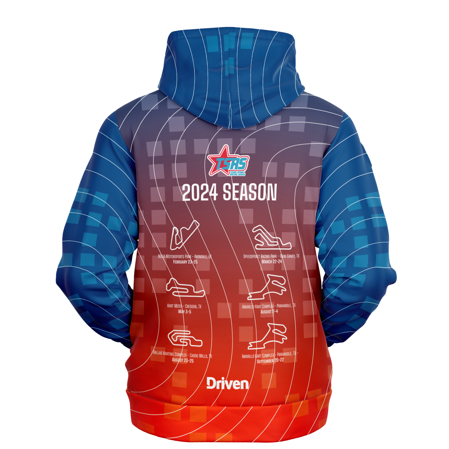 DRIVEN | TSRS '24 | Hoodie - Adult - Red/Blue - | DRIVEN | - SBHDA-551893-XS-SBHDA-551893-S-SBHDA-551893-M-SBHDA-551893-L-SBHDA-551893-XL-SBHDA-551893-2XL-SBHDA-551893-3XL-SBHDA-551893-4XL