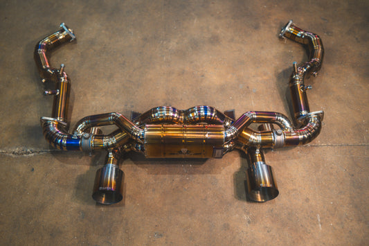 Valvetronic Valved Sport Exhaust System for Porsche 718 GT4RS/Spyder RS - POR.GT4RS.VSES.FF.TI-POR.GT4RS.VSES.FF.TI-POR.GT4RS.VSES.TI-POR.GT4RS.VSES.TI-  DRIVEN - 1