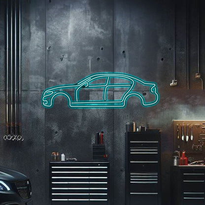 E90 Metal Neon Car Wall Art - MTN0017 - MTN0017W99L-MTN0017W120L-MTN0017W140L-MTN0017R99L-MTN0017R120L-  DRIVEN - 6