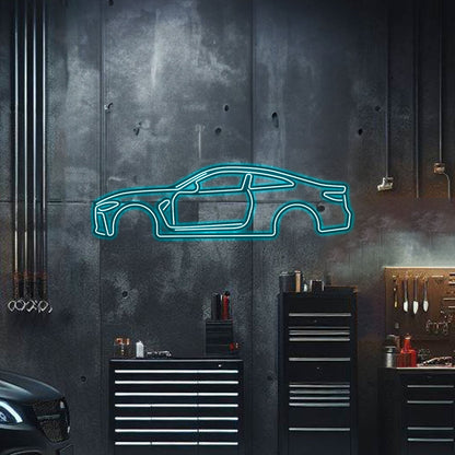 M4 Metal Neon Car Wall Art - MTN0019 - MTN0019W99L-MTN0019W120L-MTN0019W140L-MTN0019R99L-MTN0019R120L-  DRIVEN - 6