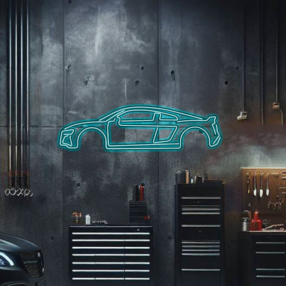 R8 Metal Neon Car Wall Art - MTN0011 - MTN0011W99L-MTN0011W120L-MTN0011W140L-MTN0011R99L-MTN0011R120L-  DRIVEN - 6