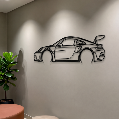 911 GT3 RS Model 992 Detailed Metal Car Wall Art - MT0859 - MT0859B49L-  DRIVEN - 4