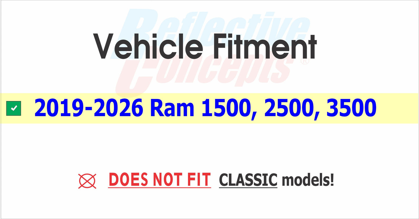 RAM Door Emblem Overlay Decals   - 2019-2026 Ram - Ram19:RAM-B-RBK-Ram19:RAM-B-03-Ram19:RAM-B-02-Ram19:RAM-B-04-Ram19:RAM-B-05-  DRIVEN - 6