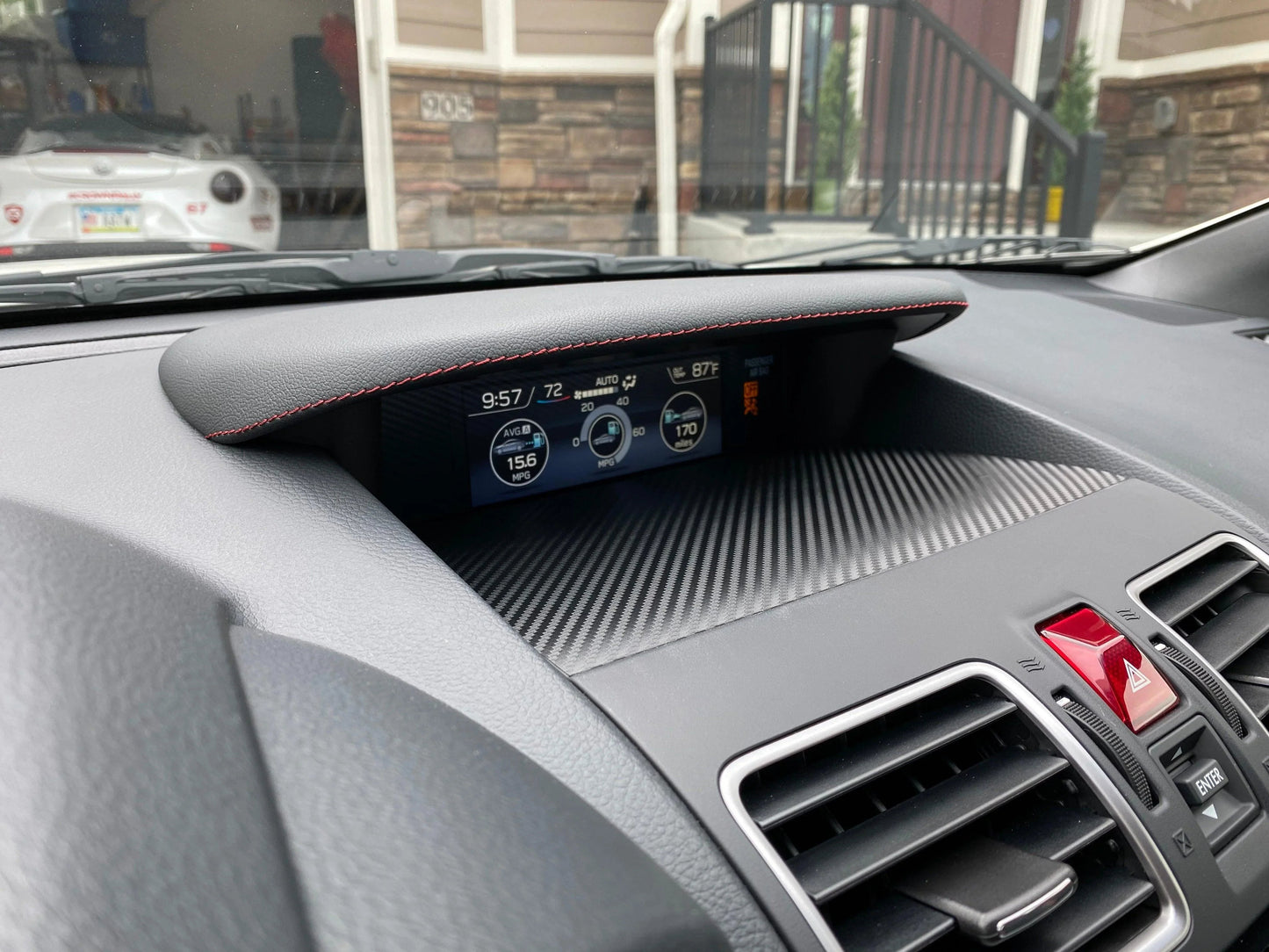 3D Carbon Center Instrument Panel Dash Trim - 2015-2021 WRX / STI - 15WRXCDT3DBK-  DRIVEN - 1