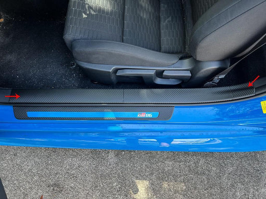 3D Carbon Door Sill Overlay Part 2 (Upper) - 2022 BRZ / GR86 - 22BRZGR86DSOPT2-3DB-  DRIVEN - 1