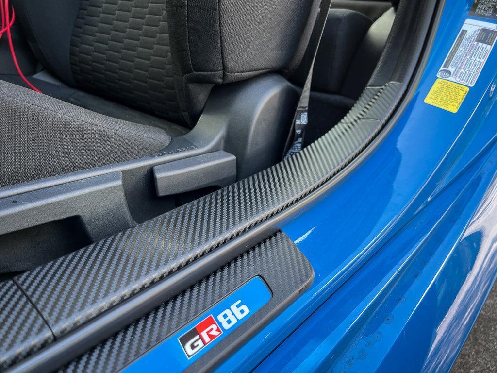 3D Carbon Door Sill Overlay Part 2 (Upper) - 2022 BRZ / GR86 - 22BRZGR86DSOPT2-3DB-  DRIVEN - 4