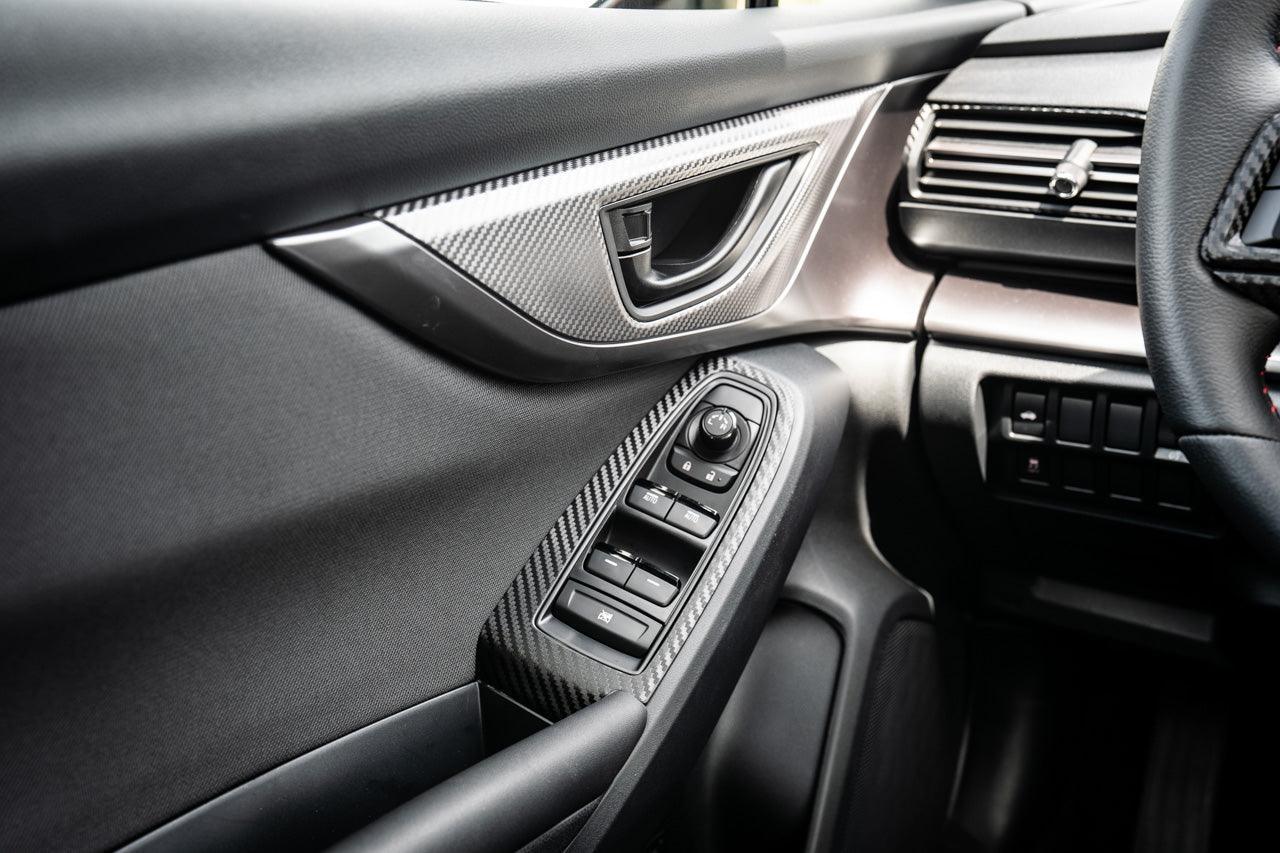 3D Carbon Door Switch Panel Overlays (Front / Rear) - 2022+ Subaru WRX - 22WRXDRSWT-3DB-  DRIVEN - 3
