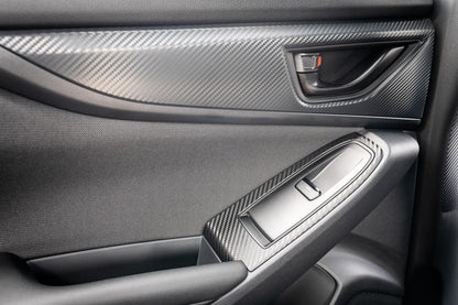 3D Carbon Door Switch Panel Overlays (Front / Rear) - 2022+ Subaru WRX - 22WRXDRSWT-3DB-  DRIVEN - 7